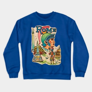 Rome Souvenir Design 1960s Crewneck Sweatshirt